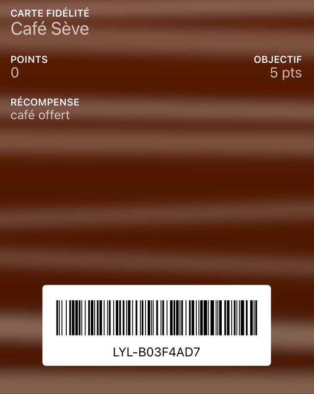Carte de fidélité Café Sève