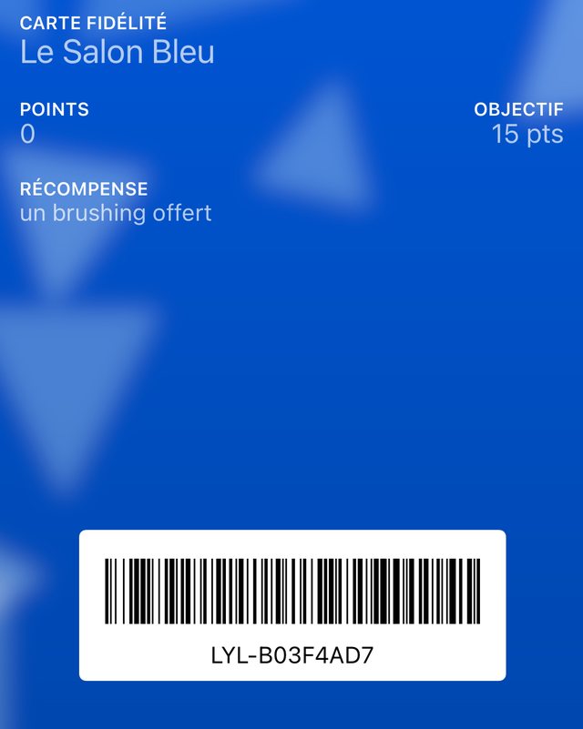 Carte de fidélité Le Salon Bleu