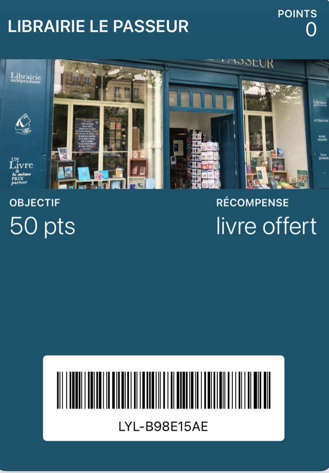 Carte de fidélité Librairie Le Passeur