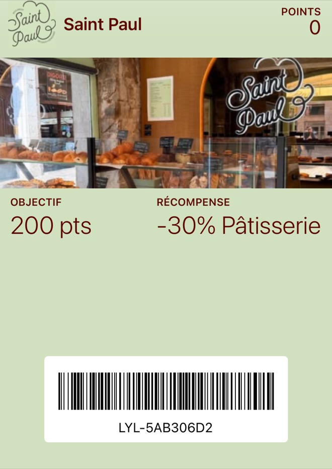 Carte de fidélité Saint Paul