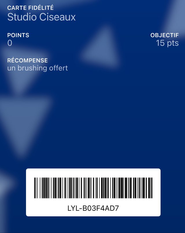 Carte de fidélité Studio Ciseaux
